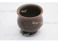 钦州茶杯"浮雕:荷花"95毫升  Fudiao Hehua "Барельеф - Цветок лотоса"